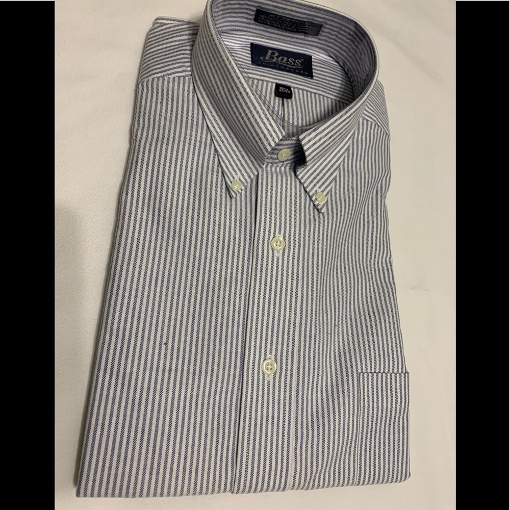 Bass Shirtmaker Longsleeve Blue/White Pinstripe